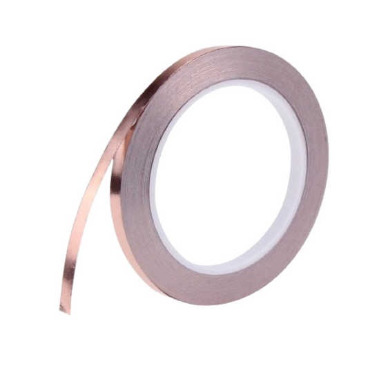 cinta de cobre fondo plata